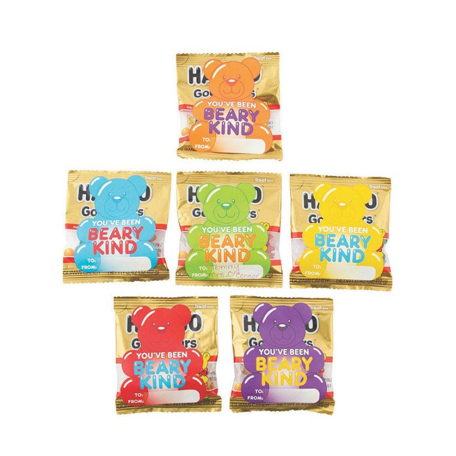 Soft & Chewy Candy * | Beary Kind Haribo Gummi-Bear Mini Packs & Stickers 35 Pc.