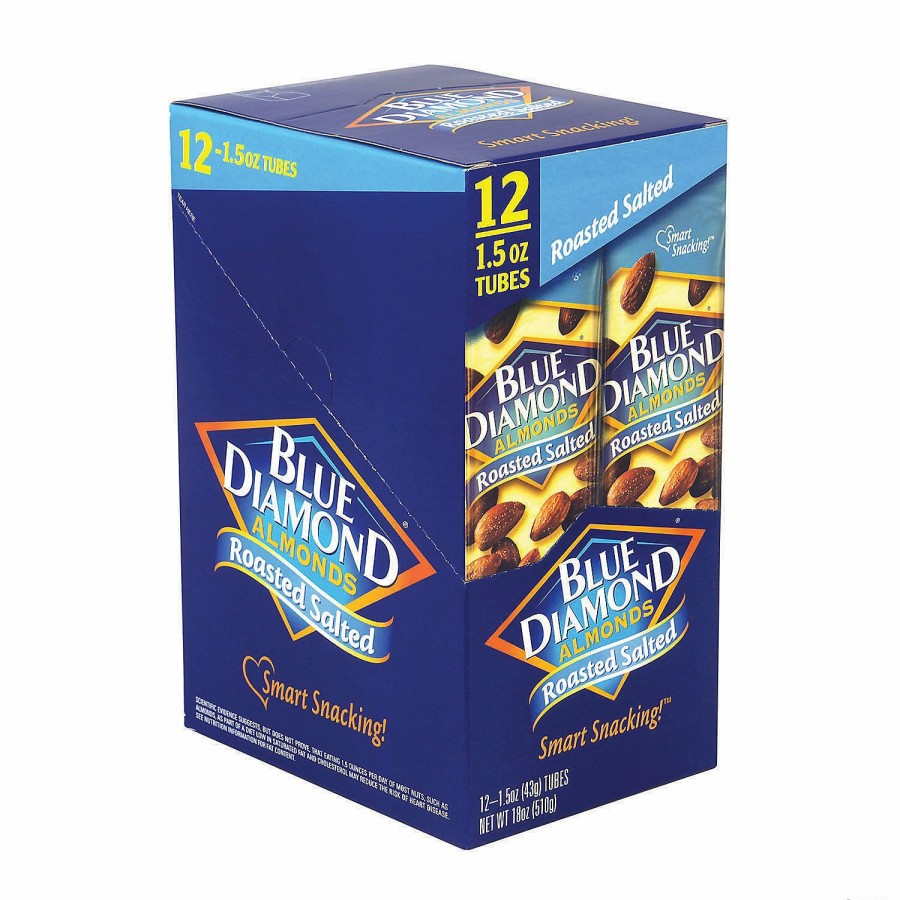 Snacks * | Blue Diamond Roasted Salted Almonds, 1.5 Oz, 12 Count