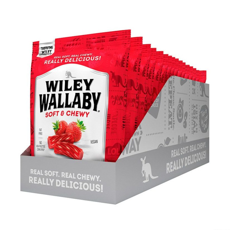 Soft & Chewy Candy * | Wiley Wallaby Classic Red Licorice Twist Packs 16 Pc.