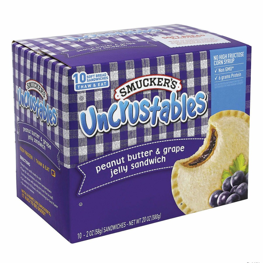 Snacks * | Smucker'S Uncrustables Peanut Butter & Grape, 2 Oz 10 Count, 2 Pack