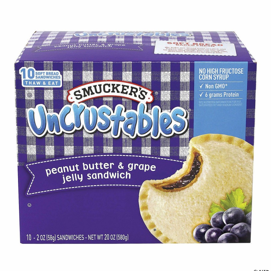 Snacks * | Smucker'S Uncrustables Peanut Butter & Grape, 2 Oz 10 Count, 2 Pack