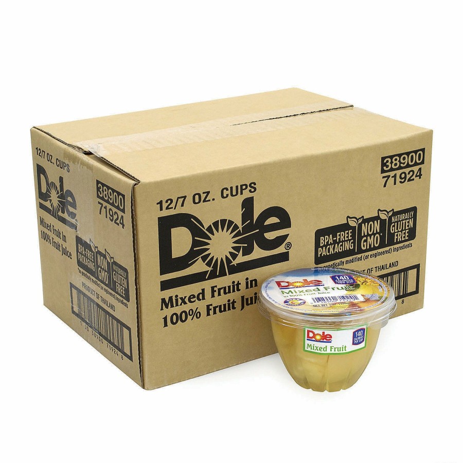 Snacks * | Dole Mixed Fruit In 100% Fruit Juice Cups, 7 Oz, 12 Count