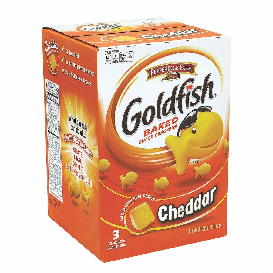 Snacks * | Goldfish Cheddar Baked Snack Crackers, 3.6 Lb