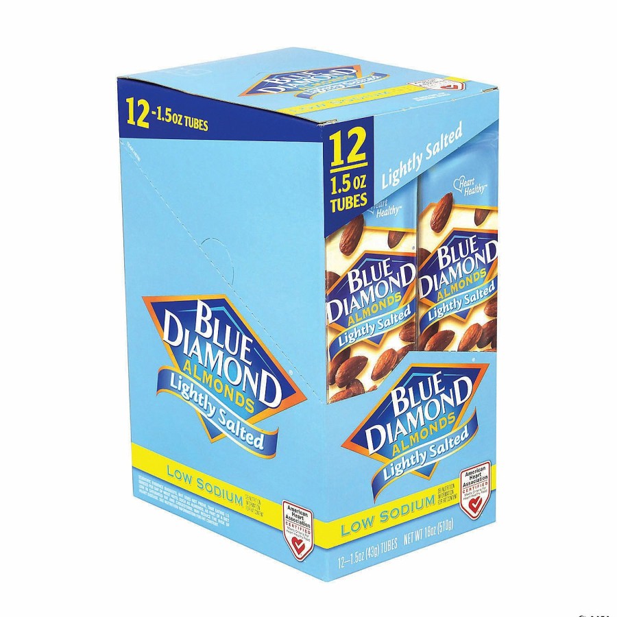 Snacks * | Blue Diamond Low Sodium Lightly Salted Almonds, 1.5 Oz, 12 Count